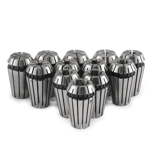 12PCS ER16 Spring Collet Set for CNC Engraving Milling Lathe Chuck Tool Size includes:1/4",1/8",3/8",1/16",3/16",5/16",1/32",3/32",5/32",7/32",9/32"11/32" (ER16) - size: ER16