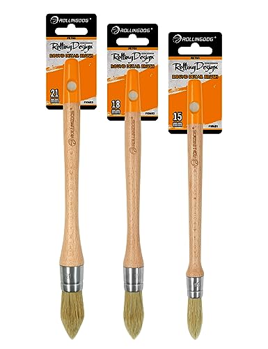ROLLINGDOG Trim Paint Brush 3PC Trim Brush Set - color: 3pcs