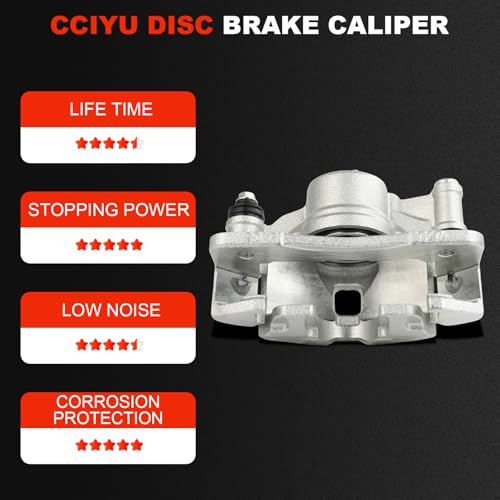 cciyu Front Right Disc Brake Caliper Assembly w/Bracket 19B1379 - size: Front Right[19B1379]