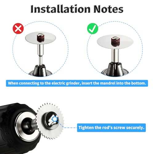 7 Pcs HSS Saw Blades Cutting Wheel Set, 6.35mm Hex Shank Mandrel - style: HSS 6+1 Hex Shank