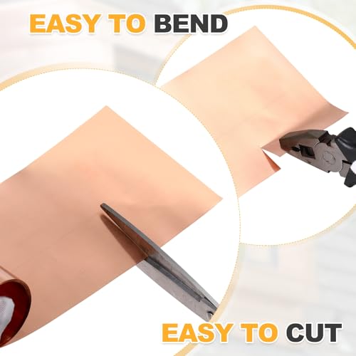 uxcell Copper Flashing,32 Gauge 99.95% Pure Copper Sheet Roll,1.2" x10ft - size: 32 Gauge, 1.2" x 10ft
