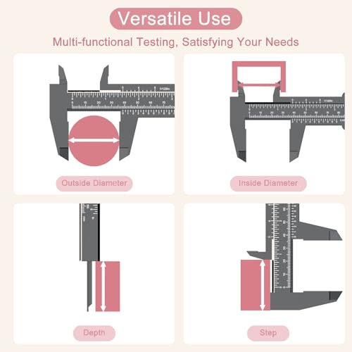 0-6 Inch/150mm Vernier Plastic Caliper Measuring Tools,Multicolor - color: Multicolor