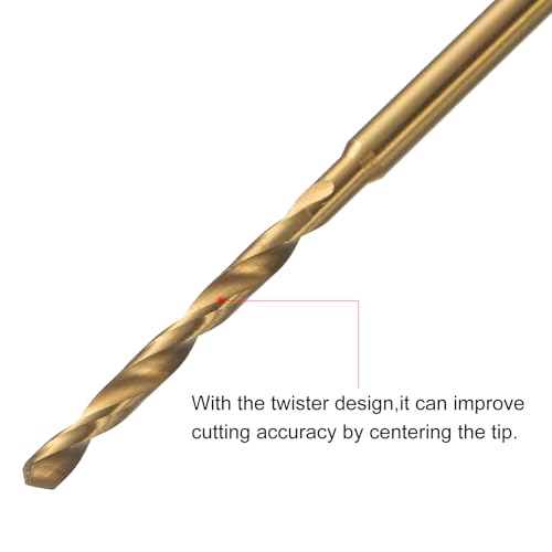 uxcell 8Pcs 1.8mm Mini Twist Drill Bit, Micro Engraving Drill Bits High-Speed Steel 2.35mm Shank Titanium Coated for DIY Resin, Amber and Wood - size: 1.8mm
