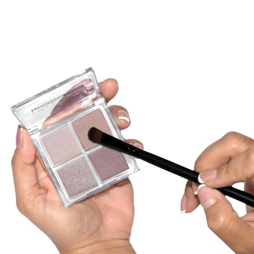 Palladio Flat Shadow Brush, Eyeshadow Flawless Blending, Perfect to Contour, Soften Edges, Smooth Finish, Synthetic Natural Bristles, Soft Feel, Comfortable Grip, Professional Application - style: Flat Shadow