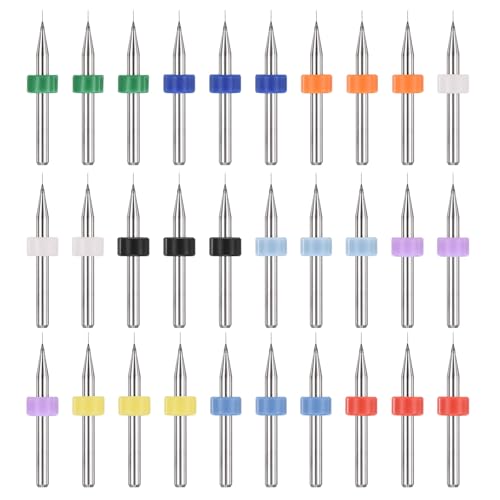 PATIKIL 30 Pack 0.15mm Micro Drill Bits Carbide Tungsten Steel - size: 0.15mm