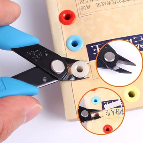 Micro Wire Cutters Precision Flush Cutter Pliers for Jewelry Making Electronics Craft 5 Inch Mini Side Cutting Nippers for Zip Ties Plastic Models and Hobby Projects 2PCS Light Blue