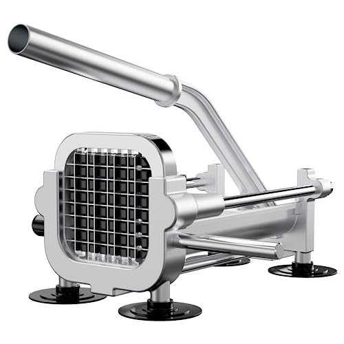 Eascandy French Fry Cutter, Heavy Duty Potato Slicer, Stainless Steel Potato Cutter with 3/8 Inch Blades for Sweet Potato, Carrot, Yam, Cucumbers. - size: 3/8 Cutter