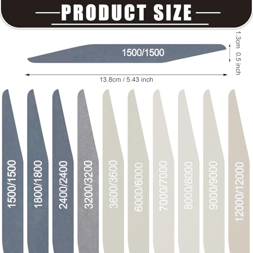 70 Pcs Sanding Sticks Plastic Model,Double Angle,1500-12000 Grit - style: Double Angle