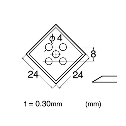 NT Cutter Blades for Mat Board Cutter, 2-Blade/Pack, 1 Pack (BMC-45P) - size: 24mm W x 24mm L x 0.30mm T