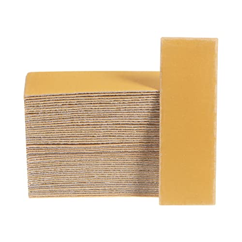HARFINGTON 50pcs Micro Sander Paper 600 Grit 3.5x1.2 Inch Mini Sanding Sheets Strips Hook Loop Sandpapers for Wood Metal Small Projects Tight Spaces Polish Work