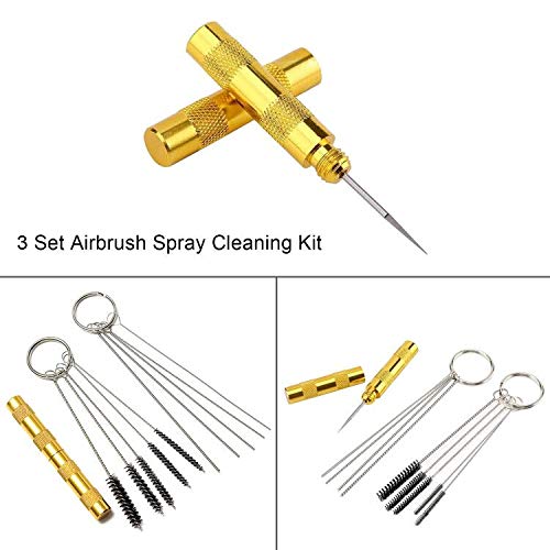 4 Set Airbrush Cleaning Pot Kit with 5 Nozzle Cleaning Needle