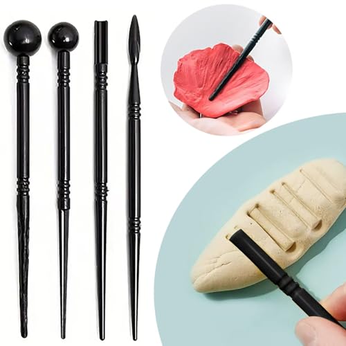 18Pcs Clay Sculpting Tool Set, Yellow Plastic Modeling Tools & Black Dual-Ended Ball Stylus Tools, Professional Pottery Carving Kit for Air Dry Clay, Polymer Clay, Ceramic & DIY Crafts - color: yellow