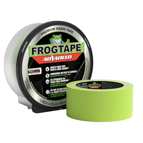 FrogTape Advanced Painter's Tape, 2" Wide (1.88 in x 45 Yd) 1 Roll, Green - style: 2” x 45 yd (Pack of 1)