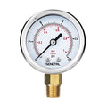 SENCTRL 0-15 Psi Low Pressure Gauge, 1/4 NPT Lower Mount - size: 0-15 Psi, style: Lower Mount