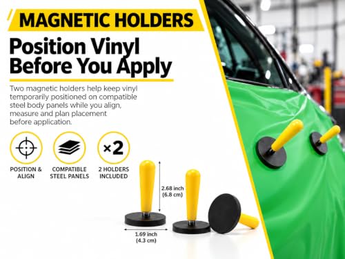 Vinyl Wrap Kit with 2000W Heat Gun, Car Wrap Kit and Window Tint Tools - color: yellow&black