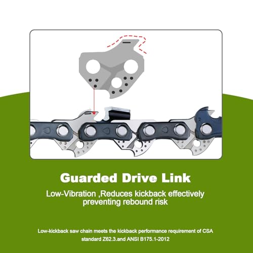 3-Pack 18 Inch Chainsaw Chain,62 Drive Links 3/8" LP .050" Gauge - size: 18" 62DL 3/8"LP .050" ×3 Pack