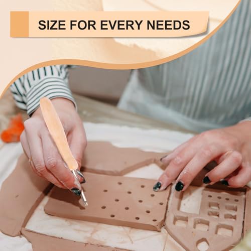 eZAKKA Clay Sculpting Tools for Pottery & Ceramics, 4+1 Pcs