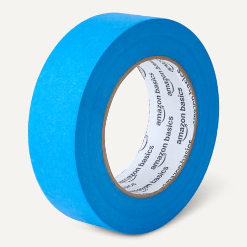 Amazon Basics Blue Painters Tape, Protects Surfaces, Removes Easily, No Residue, 1.41" x 60-Yard, 4 Rolls - size: 4 Rolls, 1.41''x60 Yds