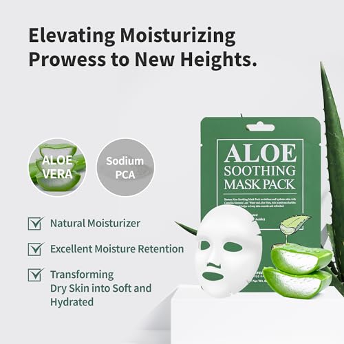 BENTON Aloe Soothing Mask Pack | 23g x 10 Packs - Aloe Vera Face Masks