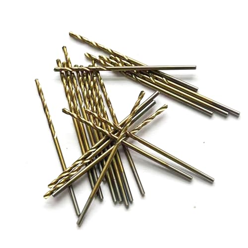 1/16" Mini Titanium Twist Drill Bit Set (20Pcs), HSS43 Fully Ground Micro Drill Bits for Wood, Metal,Plastic, Aluminum Alloy,Steels - style: 1/16"(20pcs)
