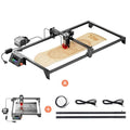 Longer RAY5 Laser Engraver, 10000mW Laser Cutter with Y-Axis Extension Area - color: Black, Silver