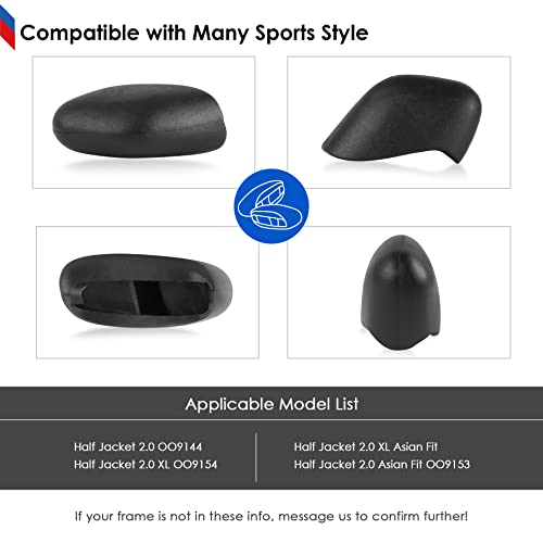 BLAZERBUCK Replacement Nose Pads Nose Piece for Oakley Half Jacket 2.0 OO9144/Half Jacket 2.0 XL OO9154 Sunglass - color: Black + Yellow