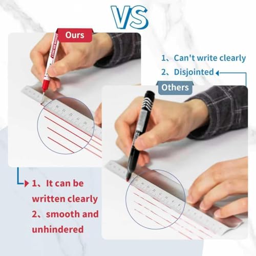 15 PCS Long Head Deep Hole Marker Pens,20mm Long Nib Marker,Longs Nose Markers,Waterproof Construction Markers Marking Tool,Permanent Markers Carpenter Ink marker Pens,Metal marking Pens,Blue - color: 15PCS-20MM-Blue