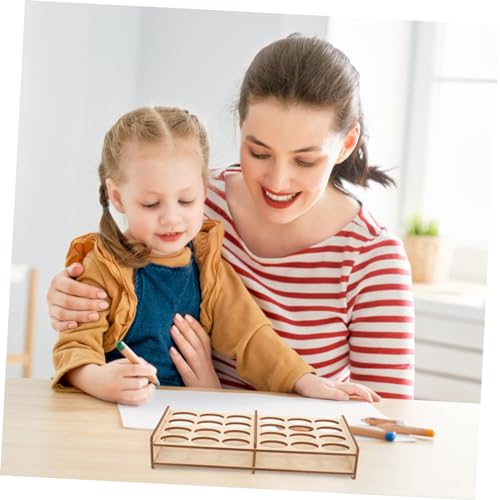 Wood Paint Rack Organizer for Pigments and Water Paints DIY - size: 29.00X12.50X5.00CM
