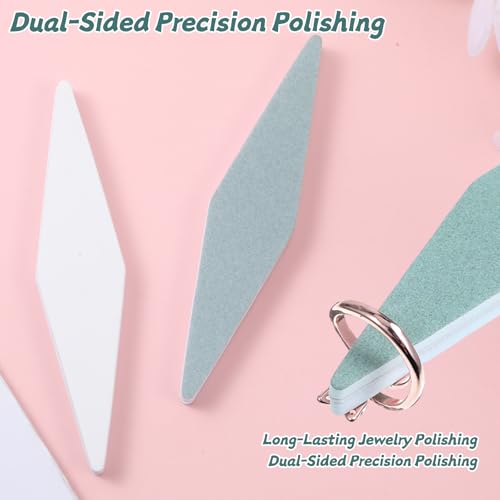 20 Pack Silver Polishing Sticks Scratch Removal Cleaning Buffing Bars Abrasive Cleaning Stick Double Sided Polishing Sticks for Gold, Silver, Copper, Brass, Jewelry, Watches, Cell Phones