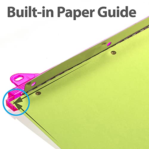 Officemate Ring Binder Hole Punch, Pink,Teal,Smoke, Pack of 3 (90114)