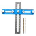 HARFINGTON Adjustable Cabinet Hardware Jig Cabinet Handle Template Tool - color: Blue