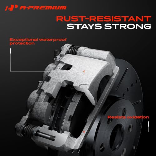 A-Premium Rear Left and Right Side Disc Brake Caliper with Bracket - style: Rear Driver and Passenger