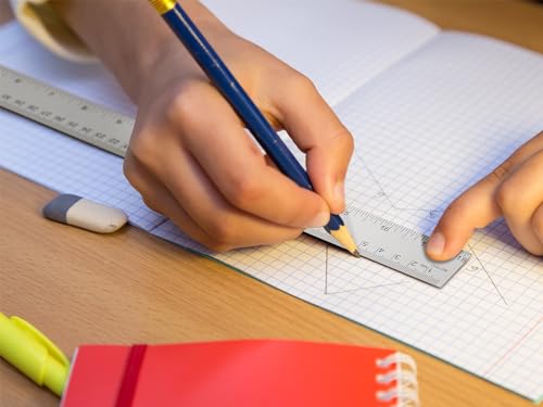 12+18 inch Metal Ruler with Cork Backing, Imperial & Metric Markings - style: 12+18 inch
