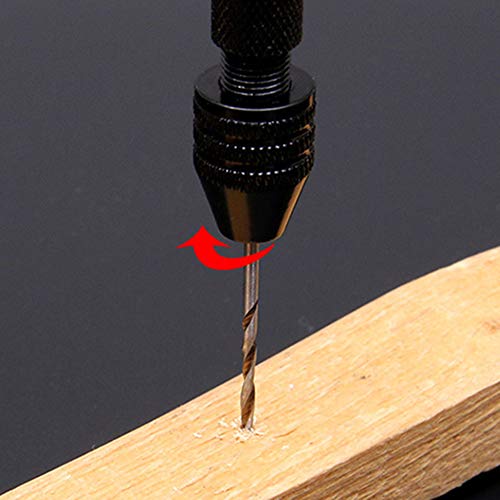 KINGFOREST Hand Drill, 20pc HSS Bits 0.8-3mm, for Wood Resin（Black） - size: black-20pcs drills