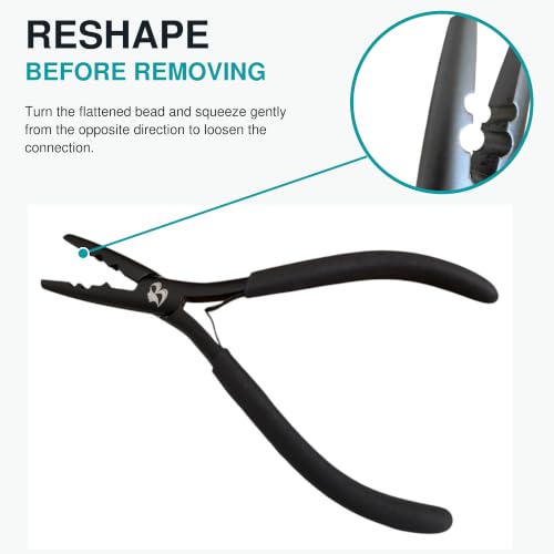 MIRACLE 7 Inch Hair Extension Pliers, 2-Hole Bead Crimper and Remover Tool - size: 7 inch