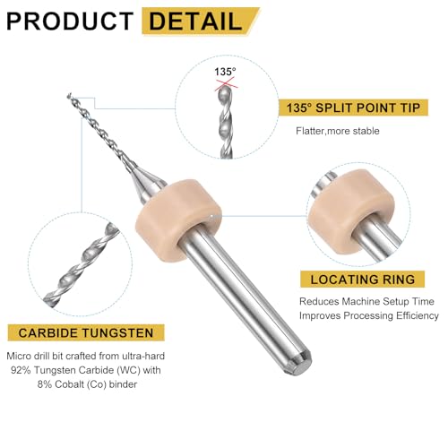 PATIKIL 20 Pack 0.8mm Micro Drill Bits Carbide Tungsten Steel - size: 0.8mm