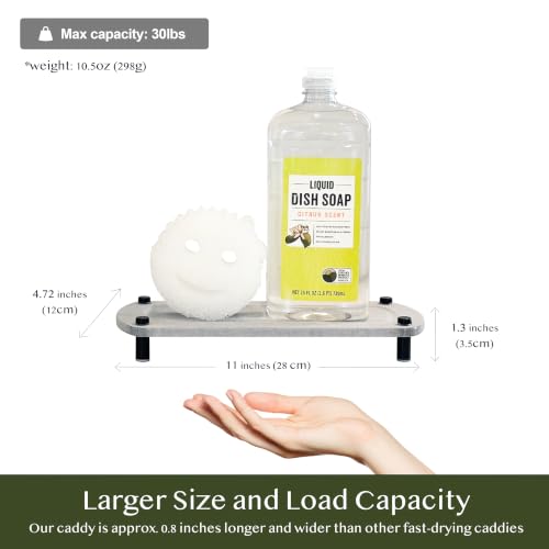 2PCS Absorbing Stone Soap Tray, Quick Dry Diatomaceous Earth Drying Rack - color: Dark Gray