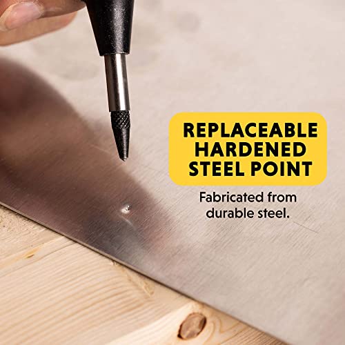 General Tools Heavy-Duty Automatic Center Punch #78 - Nail Punch Tool to Mark and Scribe - Machinist Tools - style: Heavy Duty Steel