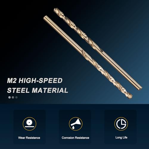 PATIKIL #22 Drill Bit Micro M2 High-Speed Steel 135° Gold Finish 12Pcs - size: #22