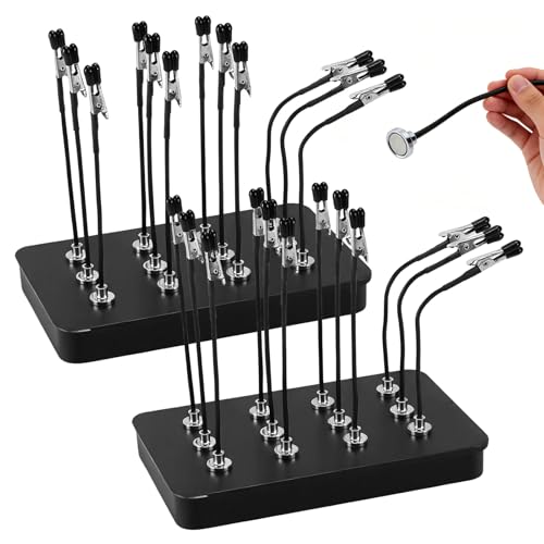 eZAKKA 2pcs Painting Stand Base Holder - color: Black, 2 Pack