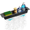 NiHome Extendable Kitchen Sink Caddy, Small Brush Sponge Storage Holder - color: Black 1, size: Standard