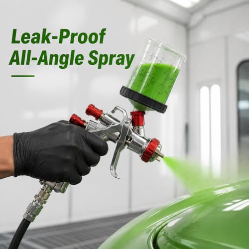 Disposable Paint Spray Gun Cup, Paint System for HVLP and LVLP Paint Spray Paint Gun, Standard 13.5 Ounce (400ml) Kit with 50 Cups and Lids System, 1 Hard Cup with Retainer Ring and 20 Plugs - size: 400ml Paint Cup
