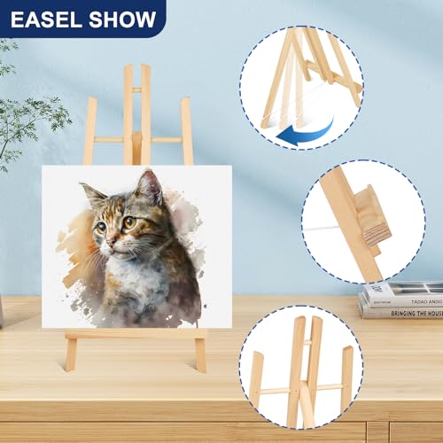 ESRICH 2PCS 17 Inch Tabletop Easels, Easel Stand for Painting - style: 2