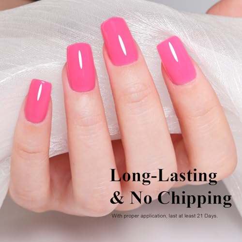 10ml Fuchsia Gel Nail Polish Long Lasting Soak Off UV Led Summer Gel Polish Salon DIY at Home Gift for Women 1Pcs - color: Fuchsia