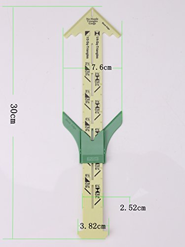 HONEYSEW No-Hassle Triangles Gauge Sewing Tool with Free Seam Gauge Ruler - color: Style 2