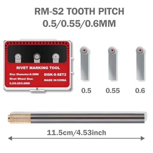 HUBEST Model Rivet Maker Tool with Handle for Model Hobby Craft Building Accessories Tool(Set S2) - size: RM-S2
