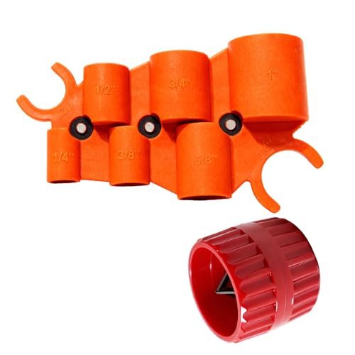 1/4'' - 1'' Pipe Depth Gauge and 3/16" to 1-1/2" Deburring Reamer Tool Kit