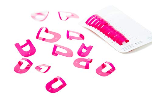 CreaNails Nail Polish Stencils for Adults - Reusable Nail Holder for Painting Nails & French Tip Strips - Spill-Proof Nail Guard Applicator & Shaper for Gel Paint, Decals - 10 Sizes, 26 Pieces