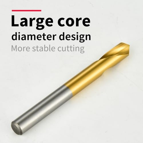 Positioning Drill 90° Metric Titanium-Coated Drill bit High-Precision Centre Drill Suitable for Metal/Wood/Plastic CNC Machining DRINYOUNG (90 Degree, Length 5x100L TIN) - color: 90 Degree, size: Length 5x100L TIN
