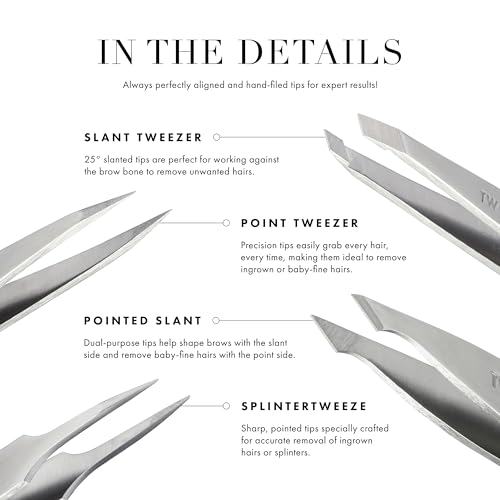 Tweezerman Slant Tweezer – Tweezerman Tweezers for Eyebrows Midnight Sky - color: Black